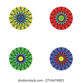Abstract  geometric shape in color different variations.