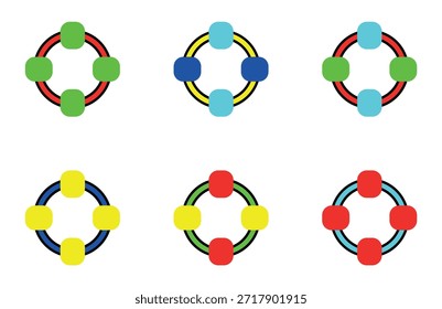 Abstract  geometric shape in color different variations.