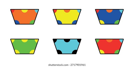 Forma geométrica Abstractas en diferentes variaciones de color.
