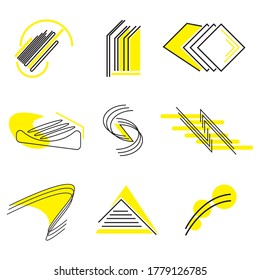 Abstract geometric shape with color. good use for template, banner, vector, card, etc