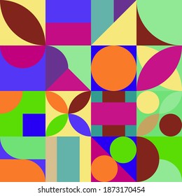 Resumen de la forma geométrica del fondo colorido. Tamaño cuadrado del vector EPS 10.