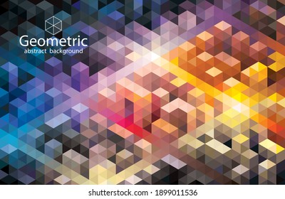 Abstract geometric shape colorful modern urban background.