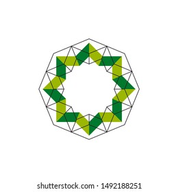 Abstract Geometric Shape, Crystal form. Geometric diamond vector illustration.