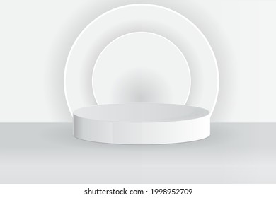 Abstract geometric shape, Cylinder and Torus, Design For Cosmetic Or Product Display Podium