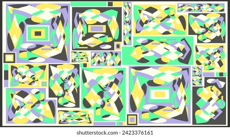 Abstract geometric shape design. can be utilized for a variety of purpose. including background, wall art, fashion, wallpaper, decorative, textile, and more