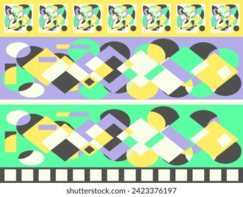 Resumen de diseño de formas geométricas. puede utilizarse para diversos fines. incluido fondo, arte mural, moda, papel pintado, decoración, textiles y más
