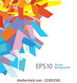 Abstract geometric shape design. Colorful vector background.