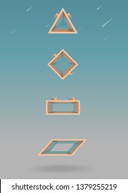 Abstract geometric shape design vectors