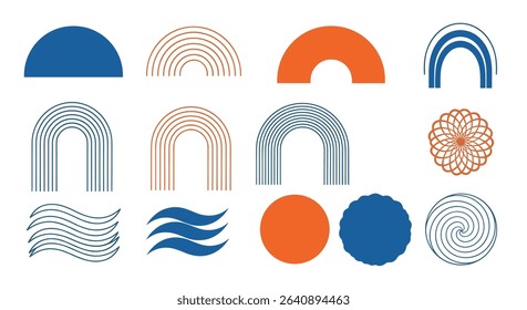 Abstract Geometric Shape and Element Collection Trendy Contemporary Graphic Vector Design