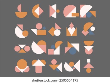 Abstract Geometric Shape Element Set