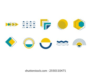 Abstract Geometric Shape Element Set 