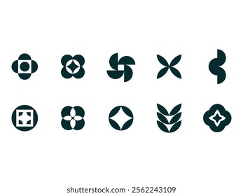 Abstract Geometric Shape Element Set