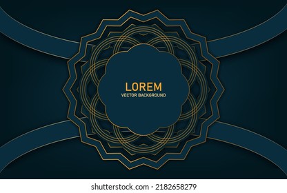 elementos de forma geométrica abstracta y líneas doradas. estilo lujoso