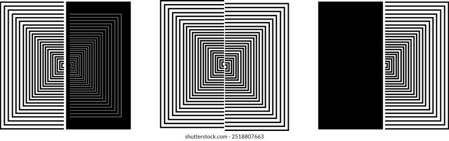 Abstract geometric shape elements for graphic design.