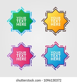 Abstract geometric shape elements on bluish colorful background