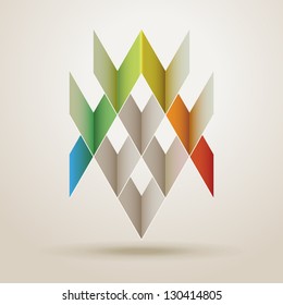 Abstract geometric shape, eps10 vector