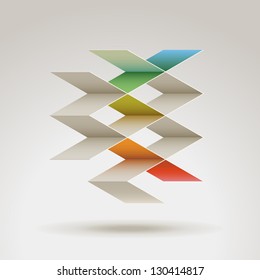 Abstract geometric shape, eps10 vector