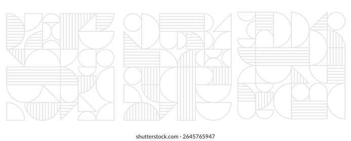 Abstract geometric shape flat design texture banner poster illustration with geometry abstract retro art graphic vector.