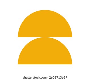 Abstract geometric shape flat element, brutal contemporary figure star oval, brutalist abstract geometric shape, swiss design aesthetic, bauhaus memphis design vector illustration.