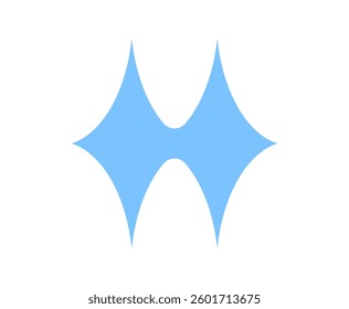 Abstract geometric shape flat element, brutal contemporary figure star oval, brutalist abstract geometric shape, swiss design aesthetic, bauhaus memphis design vector illustration.