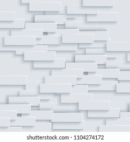 Abstract geometric shape from grey  bricks, regtangles vector background.