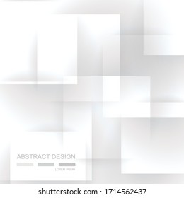 Abstract geometric shape from grey elements, vector background.