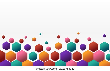 Abstract Geometric Shape Hexagon Background, Geometric Abstract Background With Hexagons