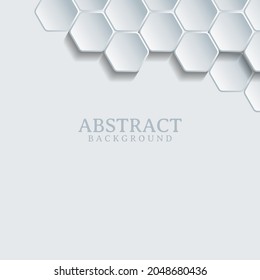 Abstract Geometric Shape Hexagon Background, Geometric Abstract Background With Hexagons