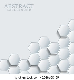 Abstract Geometric Shape Hexagon Background, Geometric Abstract Background With Hexagons