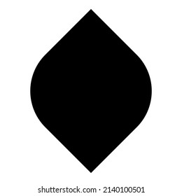 Abstract geometric shape, icon with corner effect