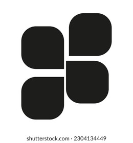 Forma geométrica abstracta, icono con efecto de esquina. Ilustración vectorial.