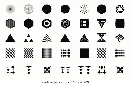 Coleção de Ícones de Forma Geométrica Abstrata 