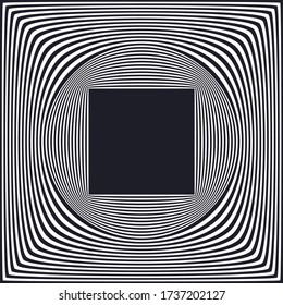 Abstract geometric shape. Illusion art. Op Art. 
