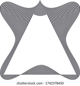 Abstrakte geometrische Form. Illusion Art. 