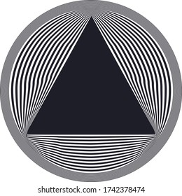 Abstract geometric shape. Illusion art. Op Art. 