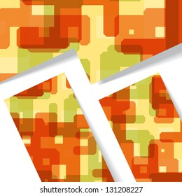 Abstract geometric shape illustration, colorful digital composition.