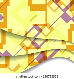 Abstract geometric shape illustration, colorful digital composition.