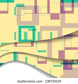 Abstract geometric shape illustration, colorful digital composition.