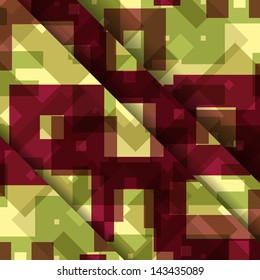 Abstract geometric shape illustration, colorful digital composition.