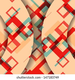 Abstract geometric shape illustration, colorful digital composition.