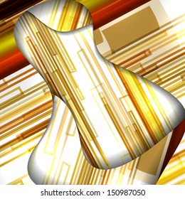 Abstract geometric shape illustration, colorful digital composition.