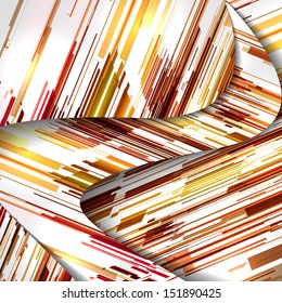 Abstract geometric shape illustration, colorful digital composition.