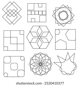 Abstract geometric shape illustration design.