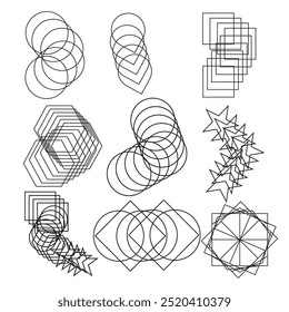 Abstract geometric shape illustration design.