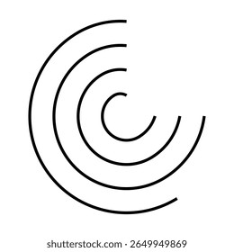 Abstract geometric shape illustration featuring clean lines in a versatile and fully scalable vector format ideal for branding