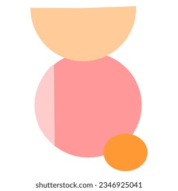 Abstract geometric shape illustration vector element