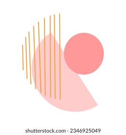 Abstract geometric shape illustration vector element