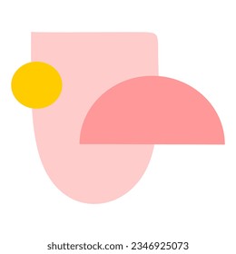 Abstract geometric shape illustration vector element