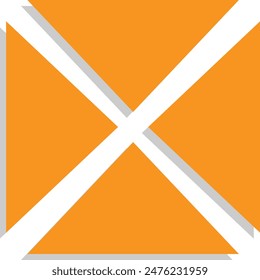 Abstract Geometric Shape Isolated on White Background. Vector Flat Illustration.