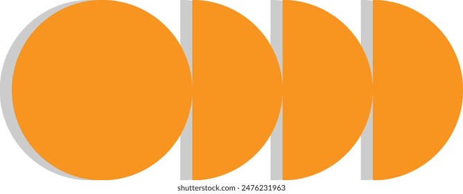Abstract Geometric Shape Isolated on White Background. Vector Flat Illustration.
